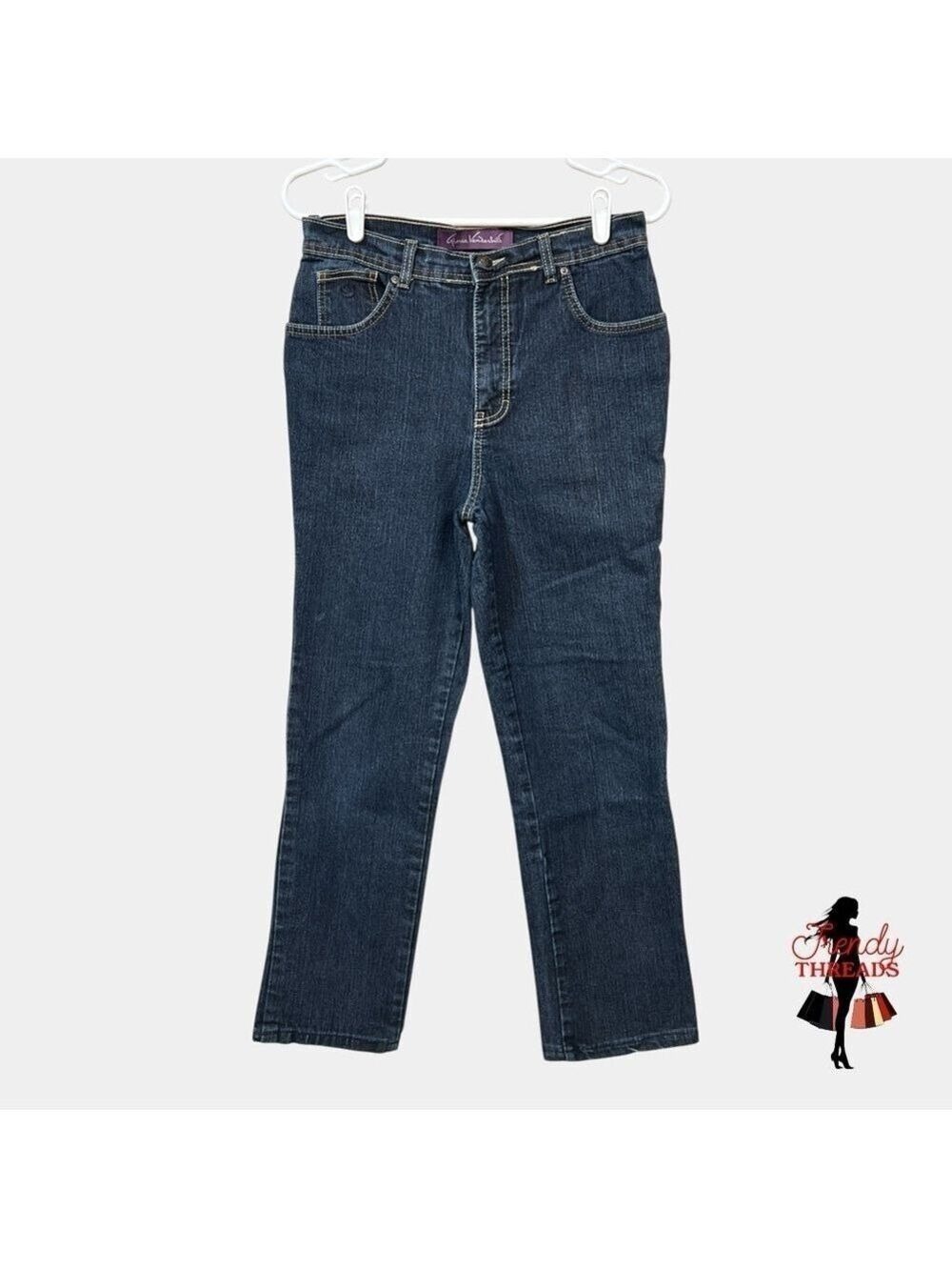 5/$25 ⭐️ Gloria V. 10 Amanda Dark Wash Jeans Pockets High Waisted Straight Leg